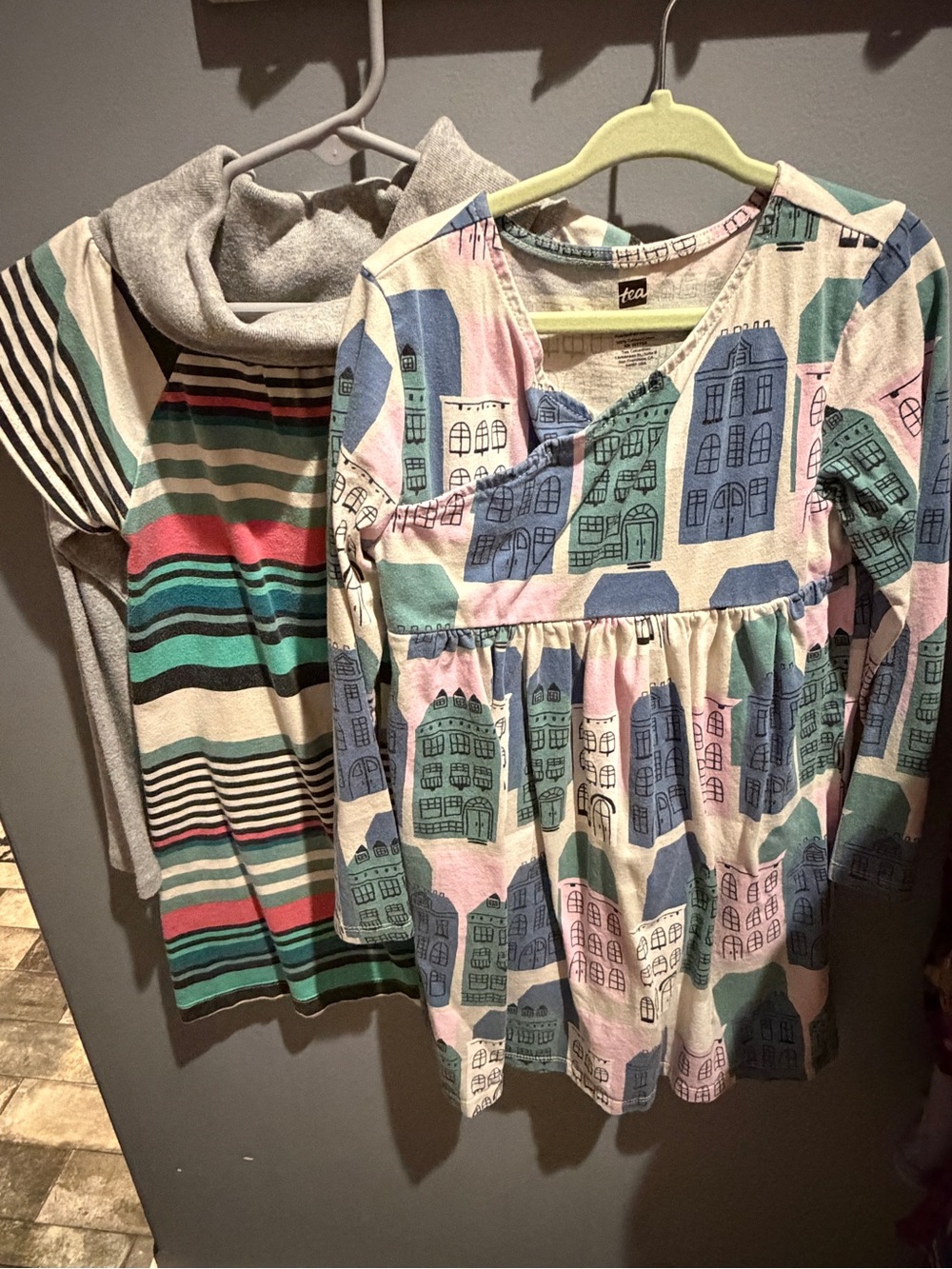 Tea Collection Bundle 2 tunics, striped turtle neck and Paris collection print